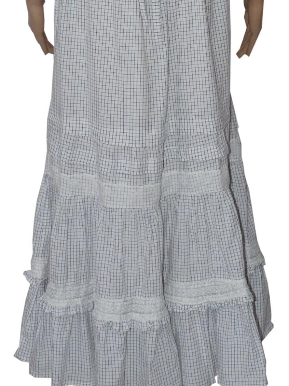 Kimchi Blue Paloma Tie-Back Bow Apron Midi Dress Ruffle S - Picture 6 of 6